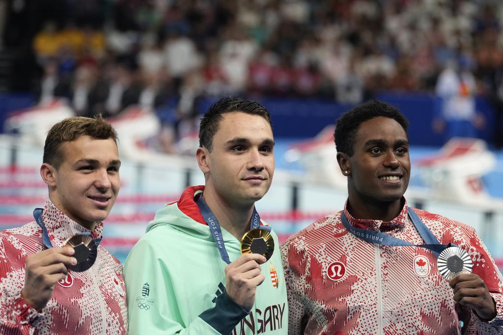 男子蝶式100米則由匈牙利泳手Matthew Milak奪冠。(美聯社)