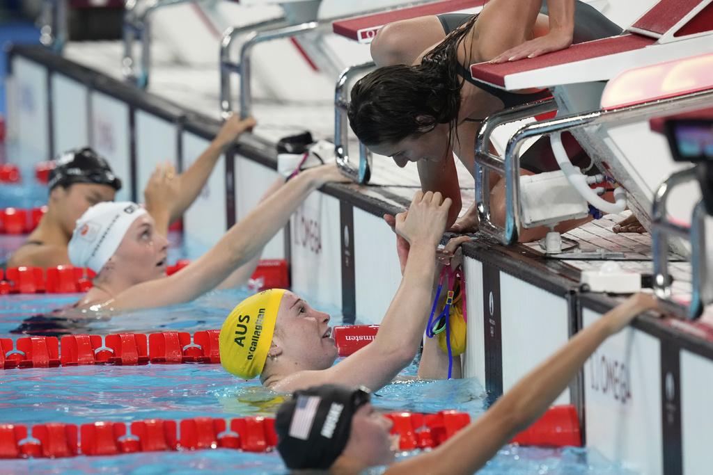 美國和中國隊均在男女子4X100米游泳接力賽中打破世界紀錄。(美聯社)