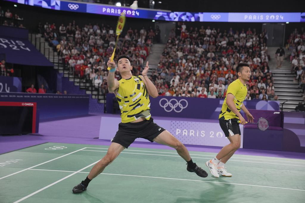 中華台北羽毛球男雙擊敗中國隊,成功衛冕。(美聯社)