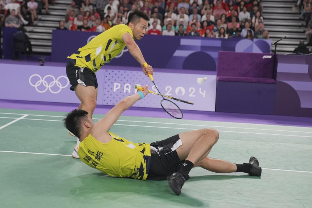 中華台北羽毛球男雙擊敗中國隊,成功衛冕。(美聯社)