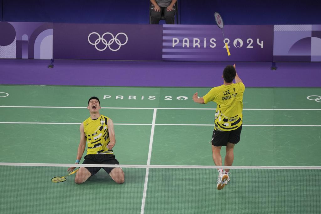 中華台北羽毛球男雙擊敗中國隊,成功衛冕。(美聯社)