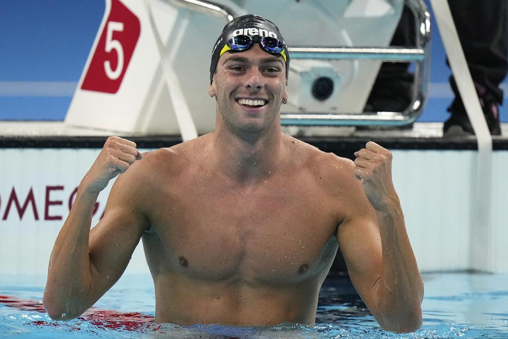 美澳兩國在巴黎奧運游泳場上競爭激烈。(美聯社)