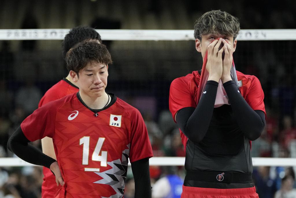 巴黎奧運|日本男排領先兩局下被意大利反勝。(美聯社)