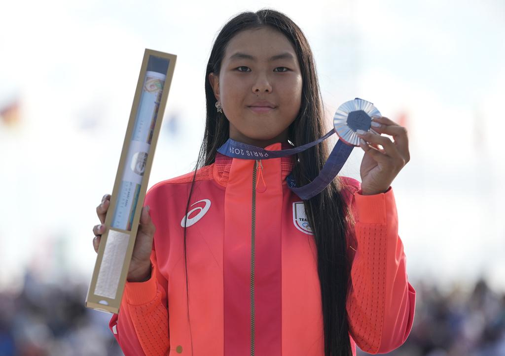 公園賽的亞軍開心那。(美聯社)