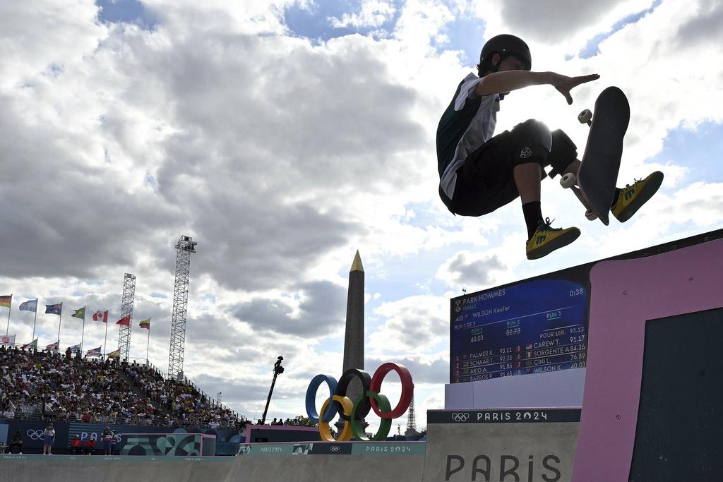 奇根彭馬於決賽造出93.11分,成功衛冕金牌。(美聯社)