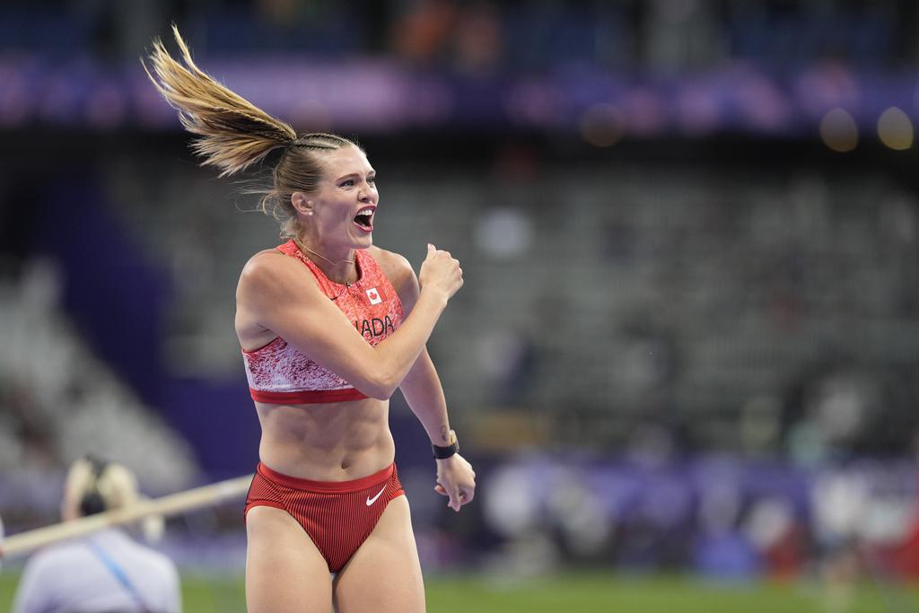 巴黎奧運|兼職OnlyFans的加拿大選手艾莉莎紐曼(Alysha Newman)取得撐竿跳銅牌。(美聯社)