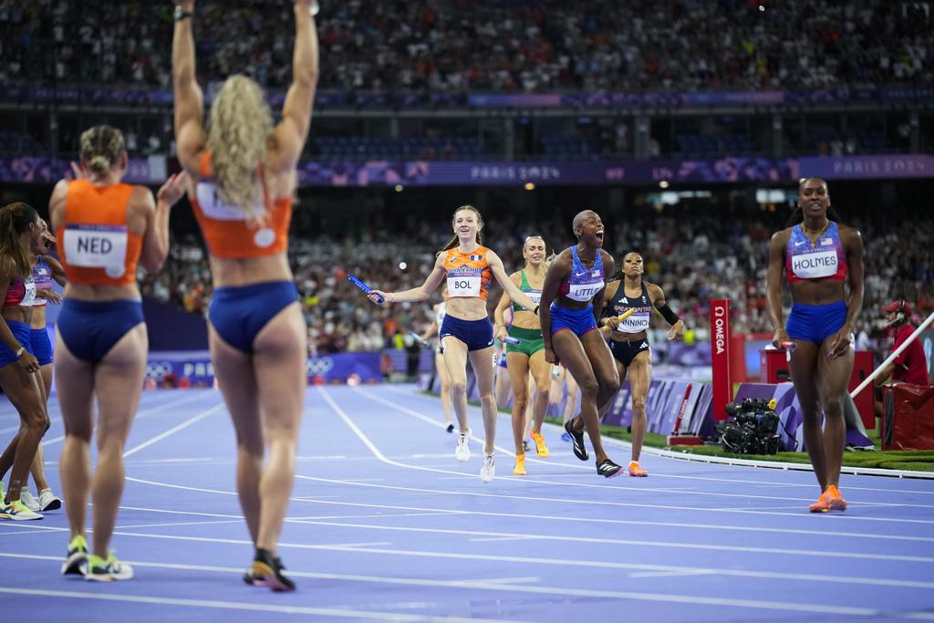 女子4x400米荷蘭逆轉奪銀(美聯社)