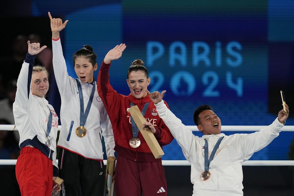 林郁婷贏得個人首面奧運金牌,和中華台北奧運史上第一面拳擊金牌。(美聯社)