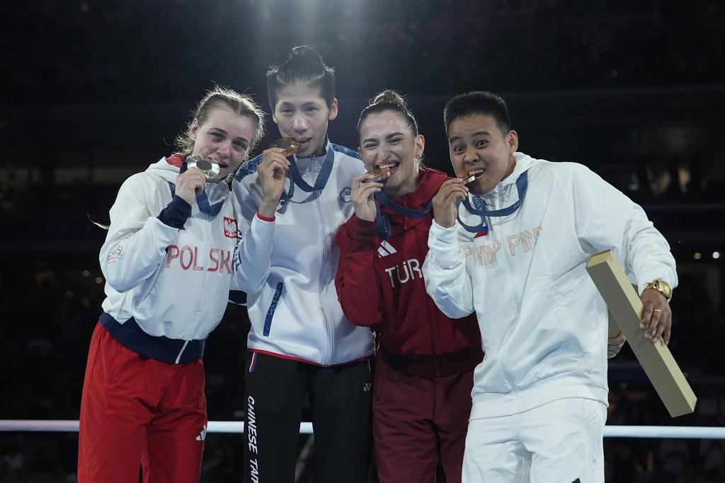 林郁婷贏得個人首面奧運金牌,和中華台北奧運史上第一面拳擊金牌。(美聯社)