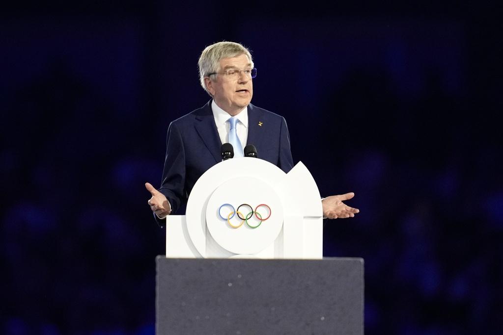 巴黎奧運閉幕禮在一片煙火下完滿結束。(美聯社)