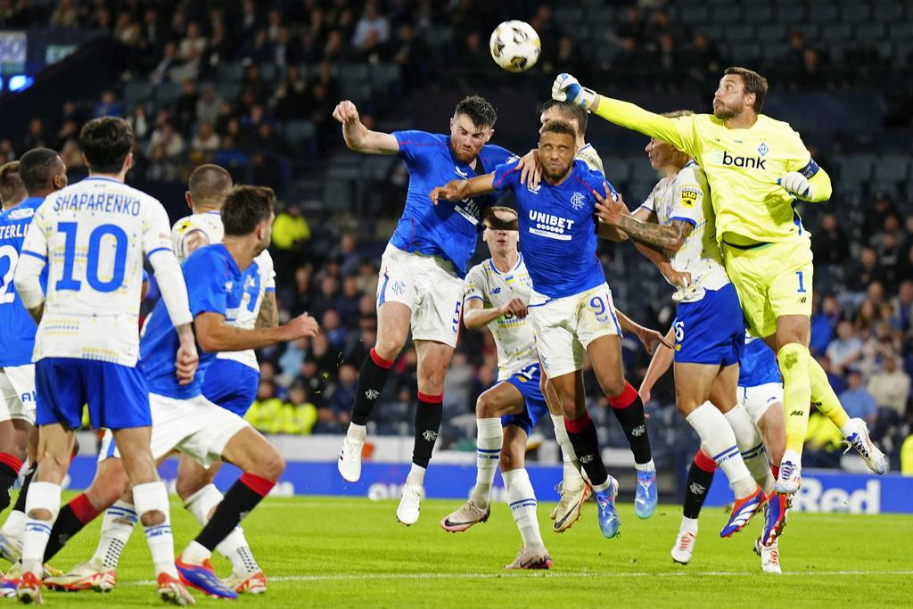 格拉斯哥流浪不敵基輔戴拿模在歐聯出局。(美聯社)