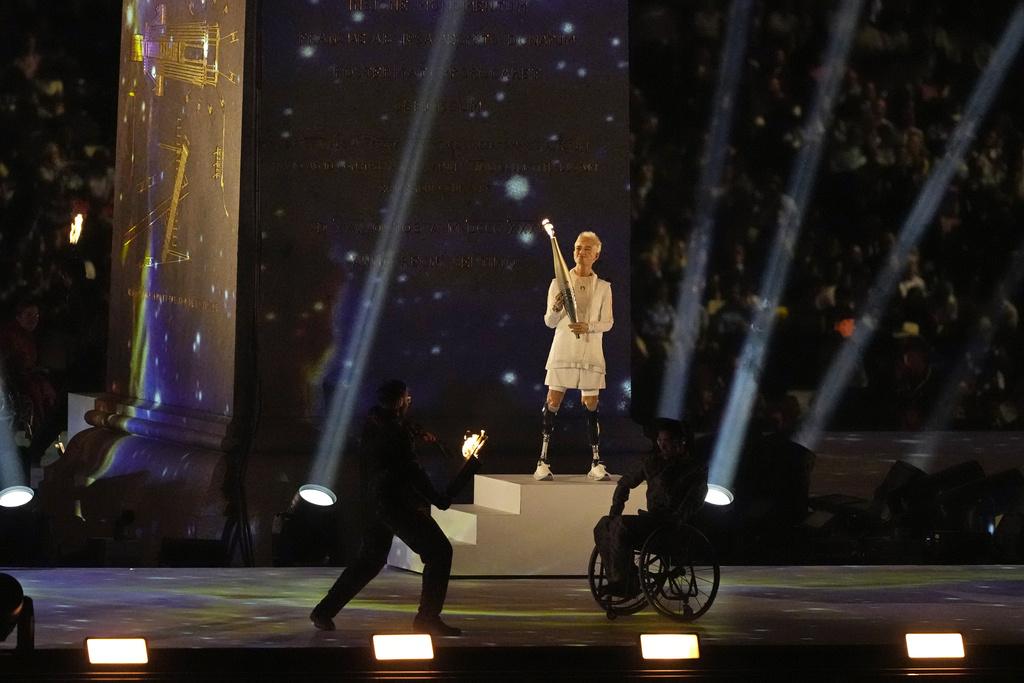 巴黎殘奧|開幕禮場面。(路透社)