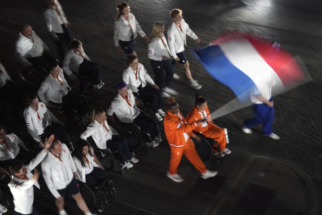 巴黎殘奧|開幕禮場面。(路透社)