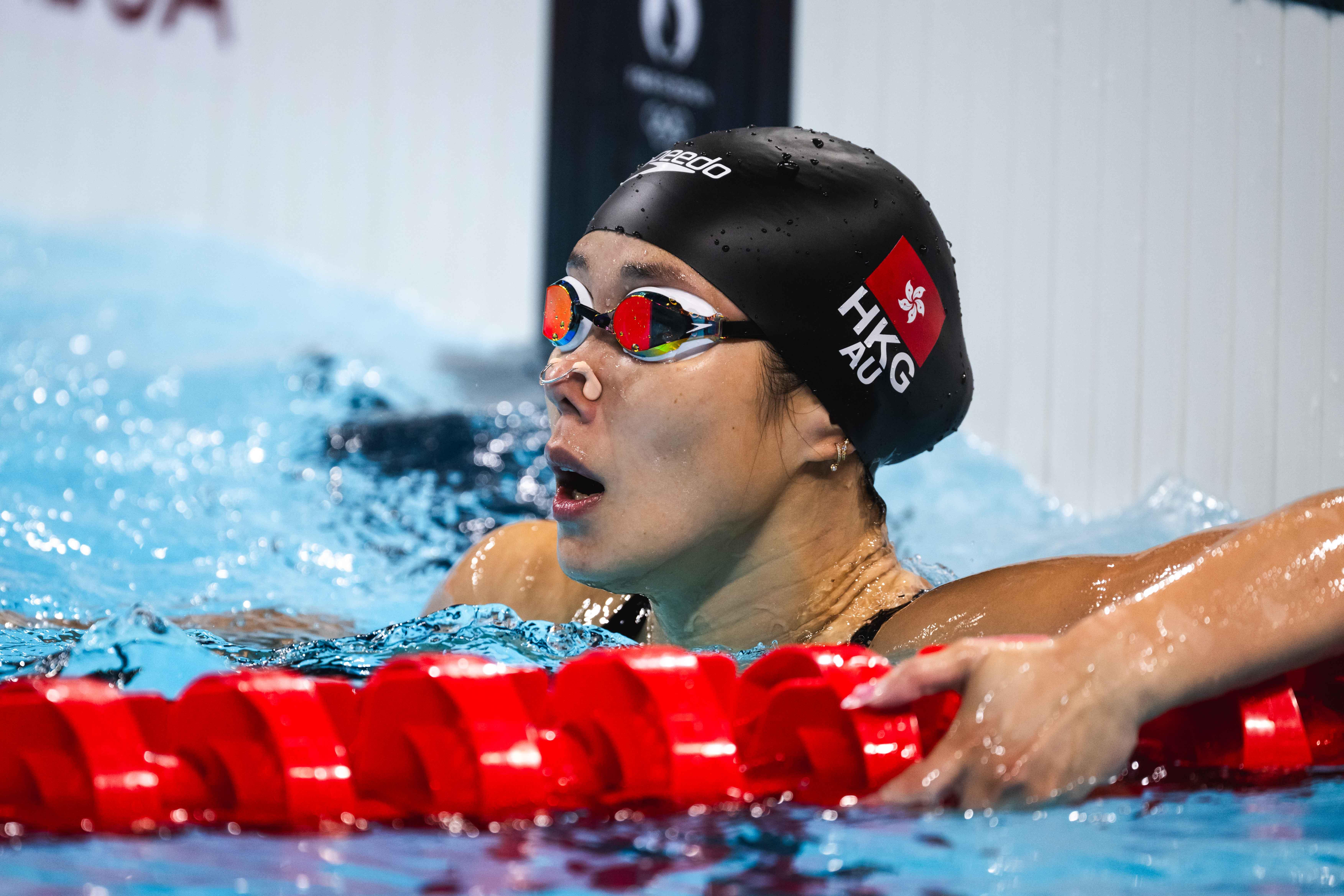 歐鎧淳代表香港隊出戰女子4x100米混合泳接力。(相片由港協暨奧委會提供)