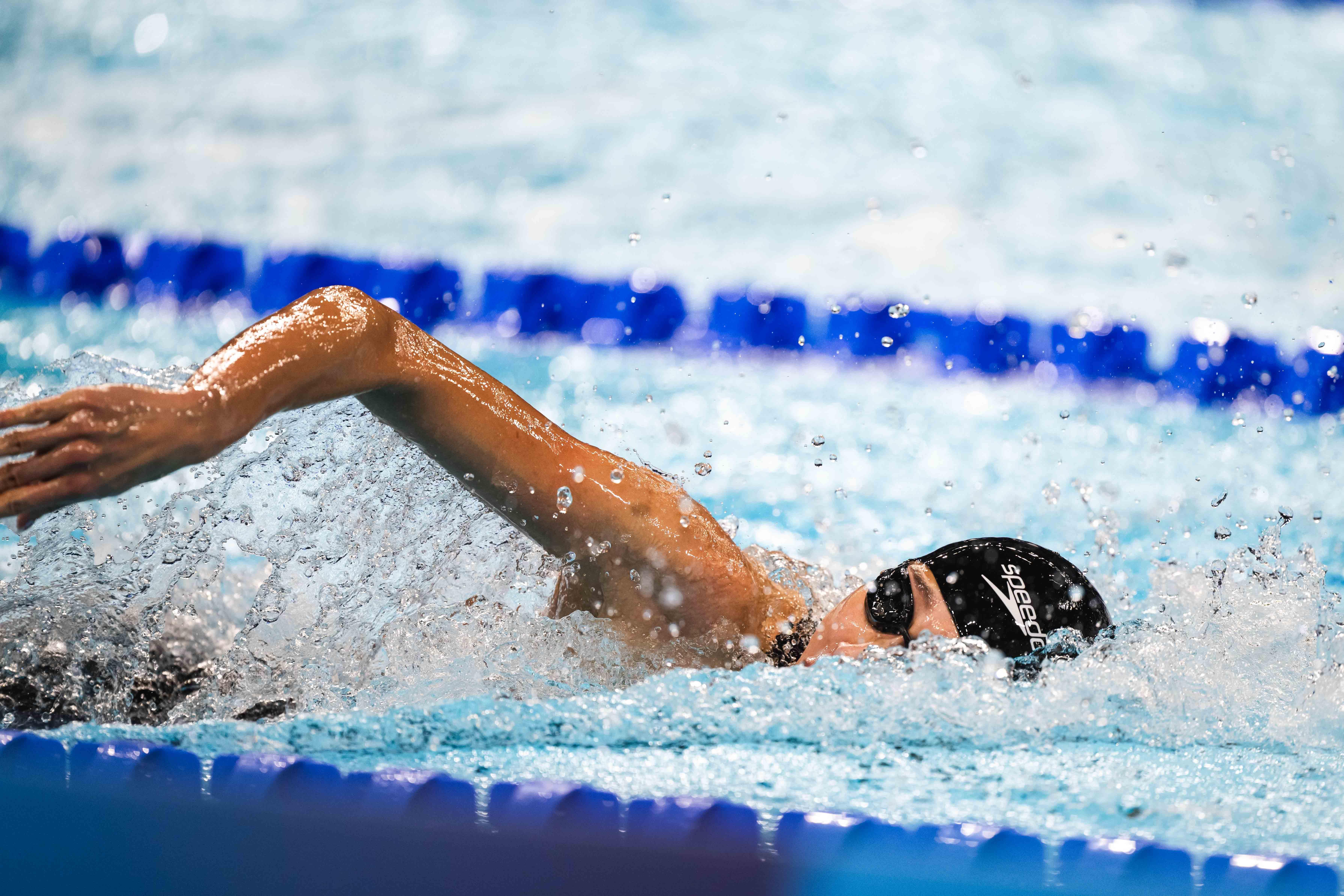 譚凱琳代表香港隊出戰女子4x100米混合泳接力。(相片由港協暨奧委會提供)