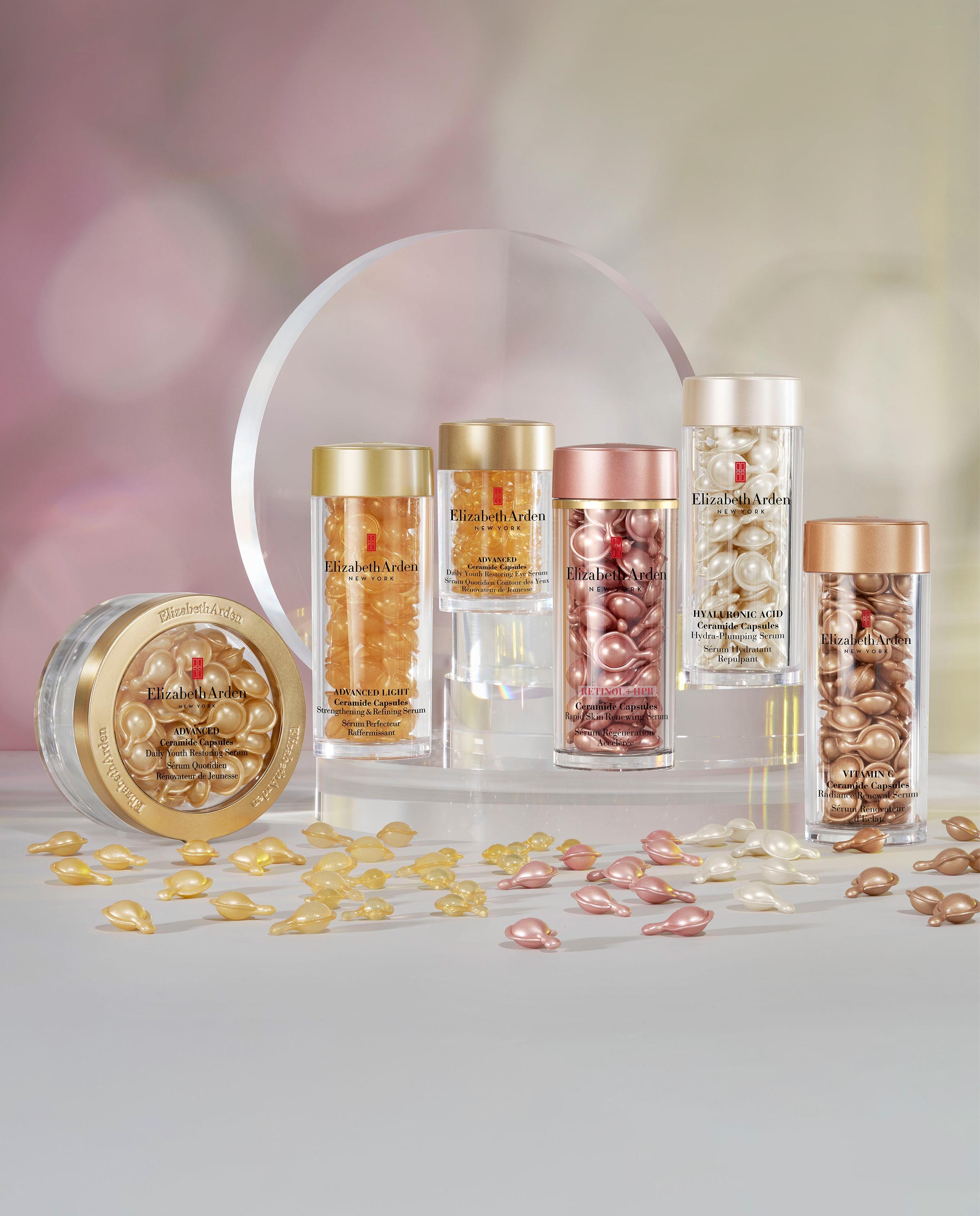 Elizabeth Arden的產品多元,包括分子釘膠囊護膚品、化妝品及香水。