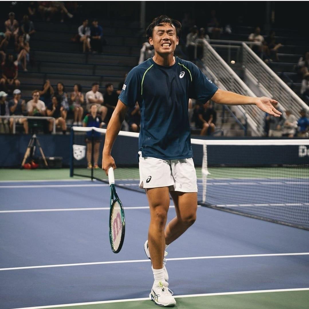 黃澤林在美網外圍賽次圈止步。(黃澤林FB)