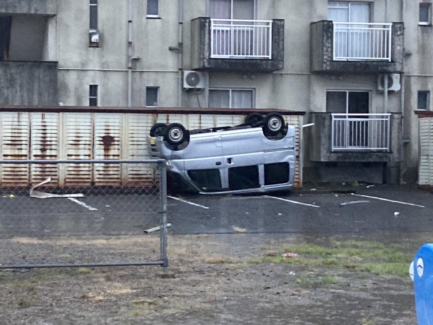 宮崎縣被龍捲風造成破壞。(X)