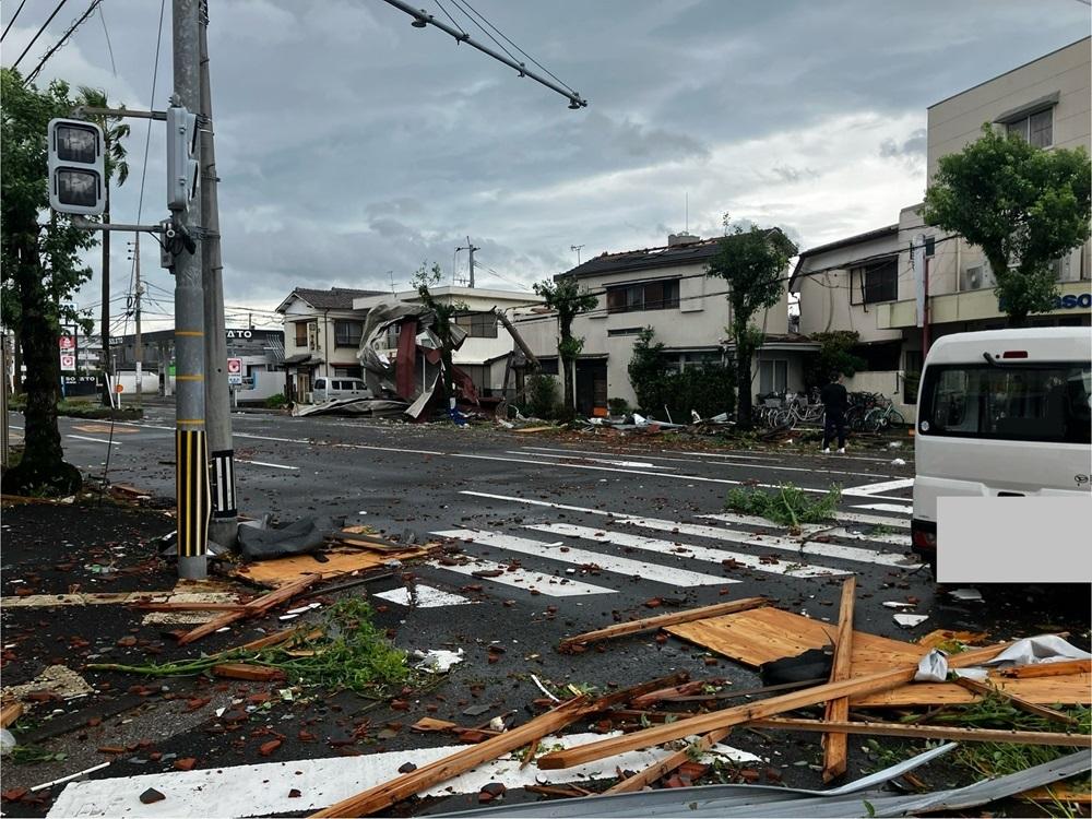 宮崎縣被龍捲風造成破壞。(X)