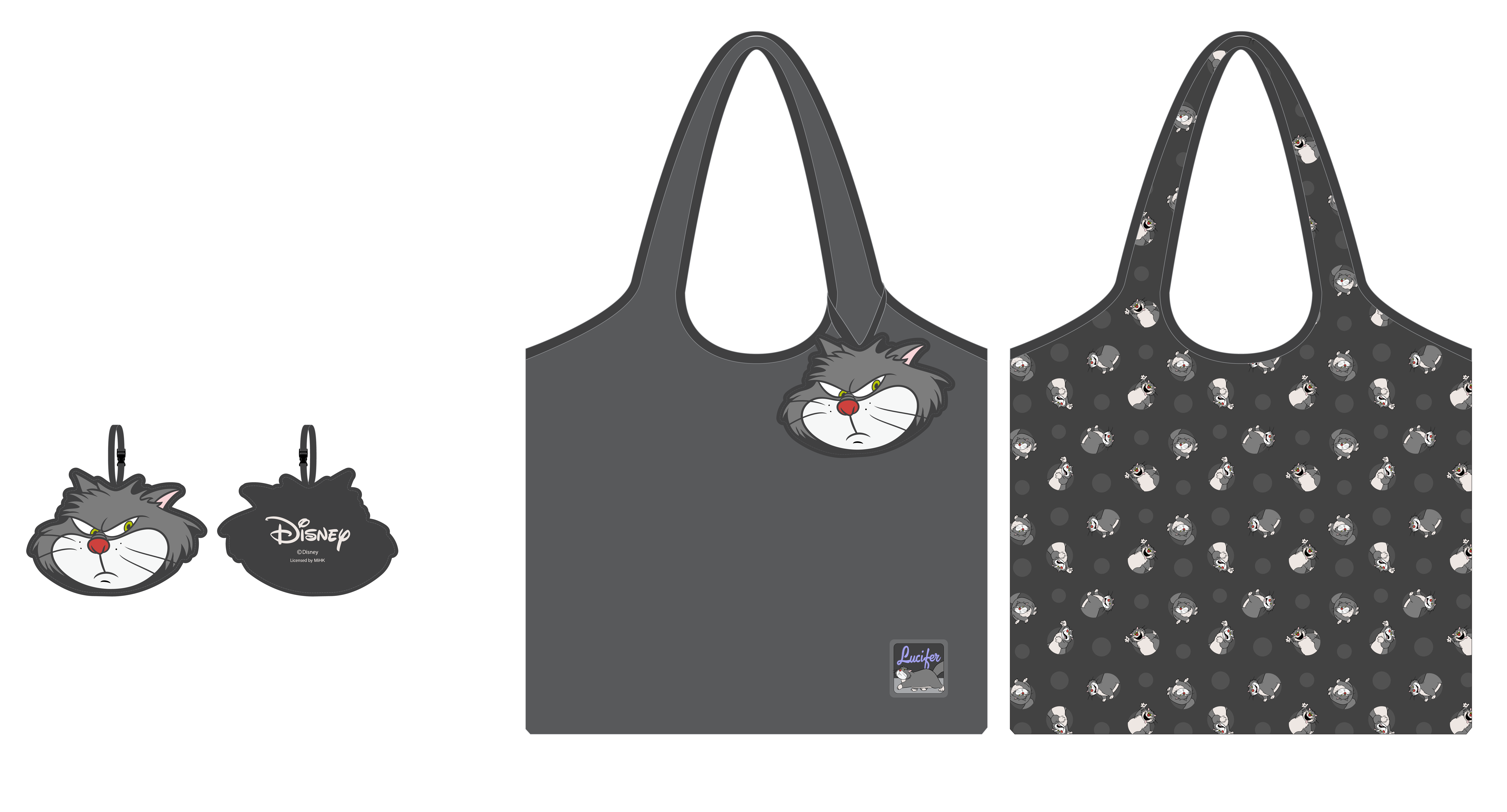 Disney Lucifer卡通造型摺疊式購物袋 (預購價:$130)