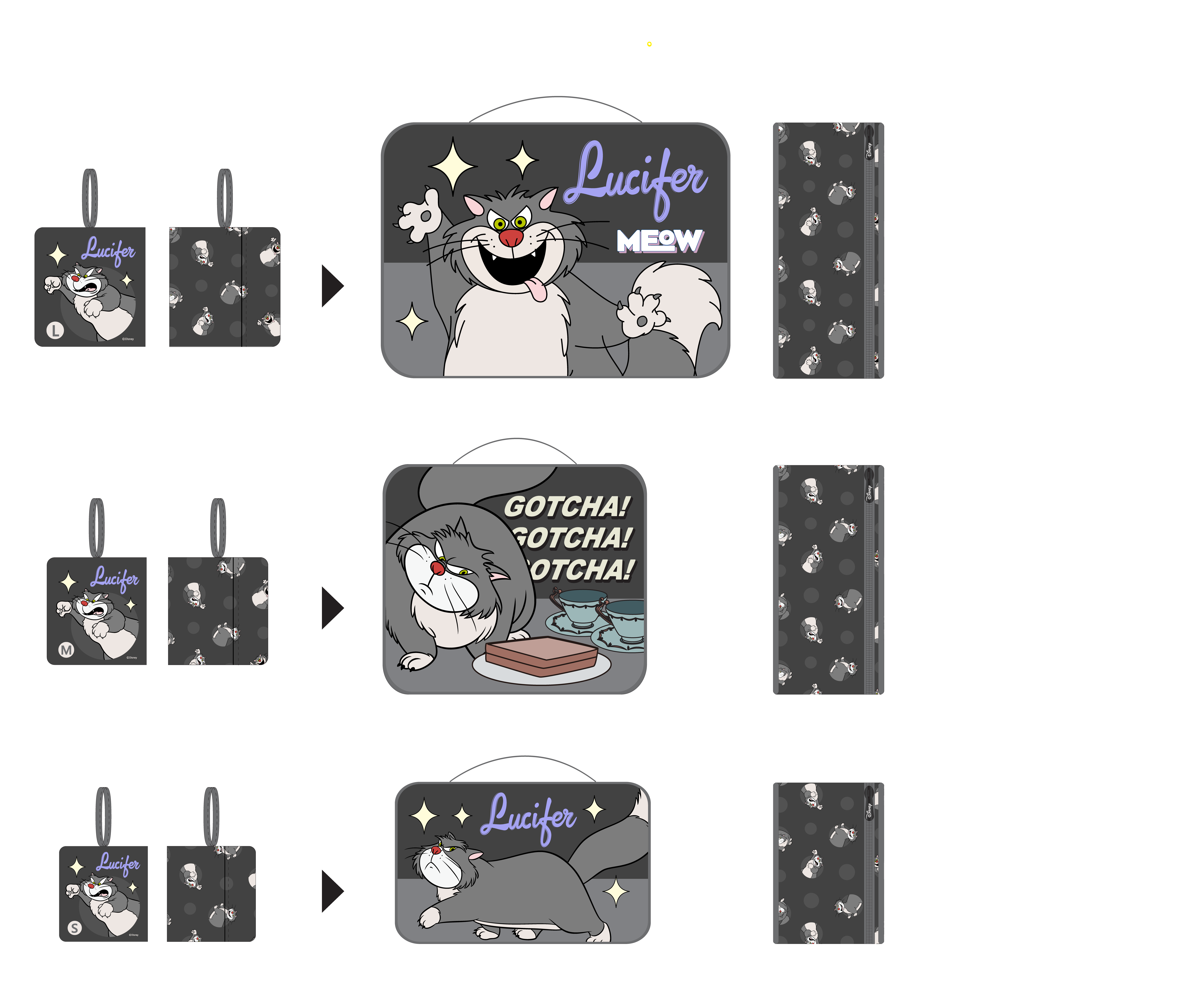 Disney Lucifer可摺疊衣物收納袋套裝 (3件裝)(預購價:$280)