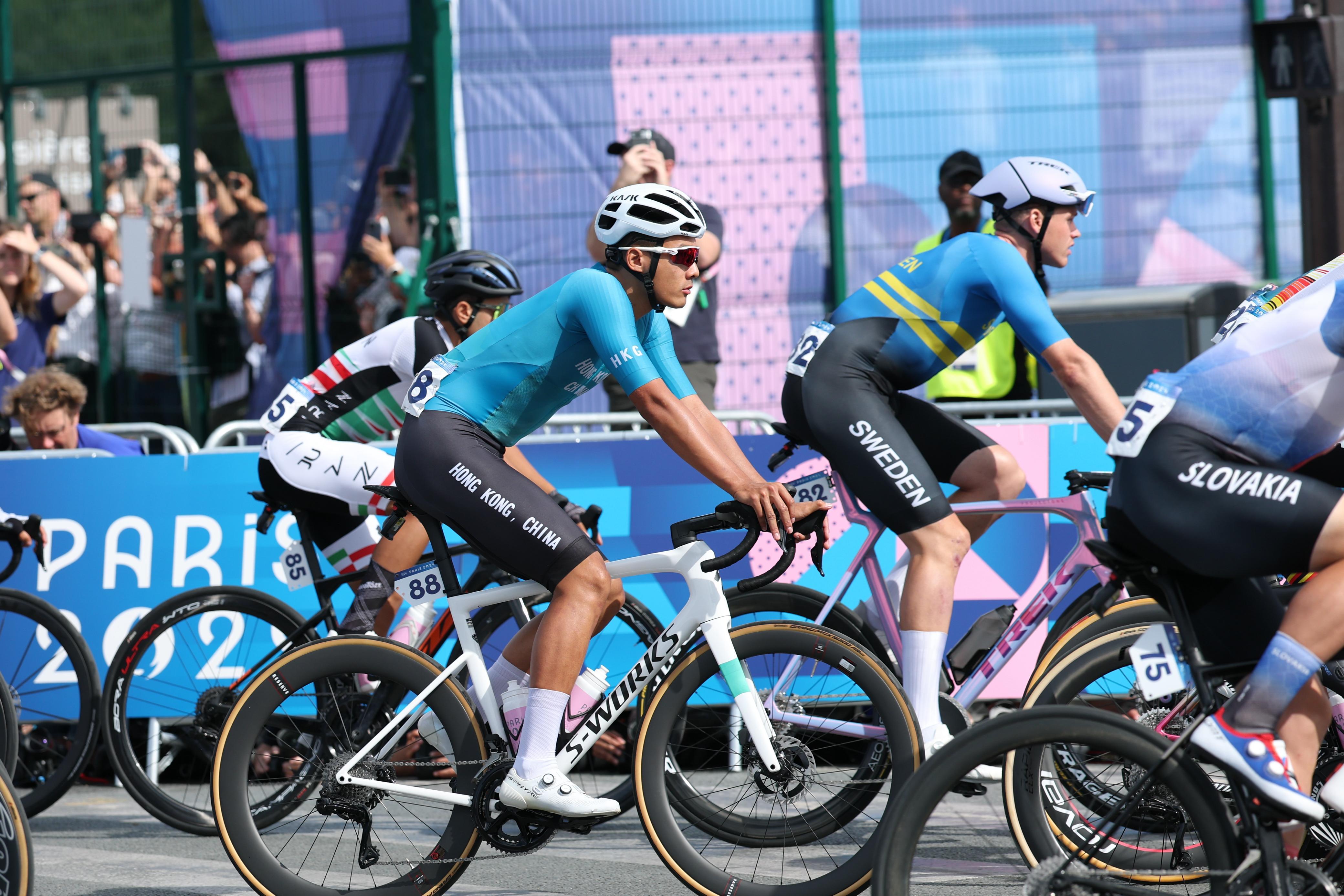 香港代表劉允祐出戰公路單車賽事。(相片由港協暨奧委會提供)