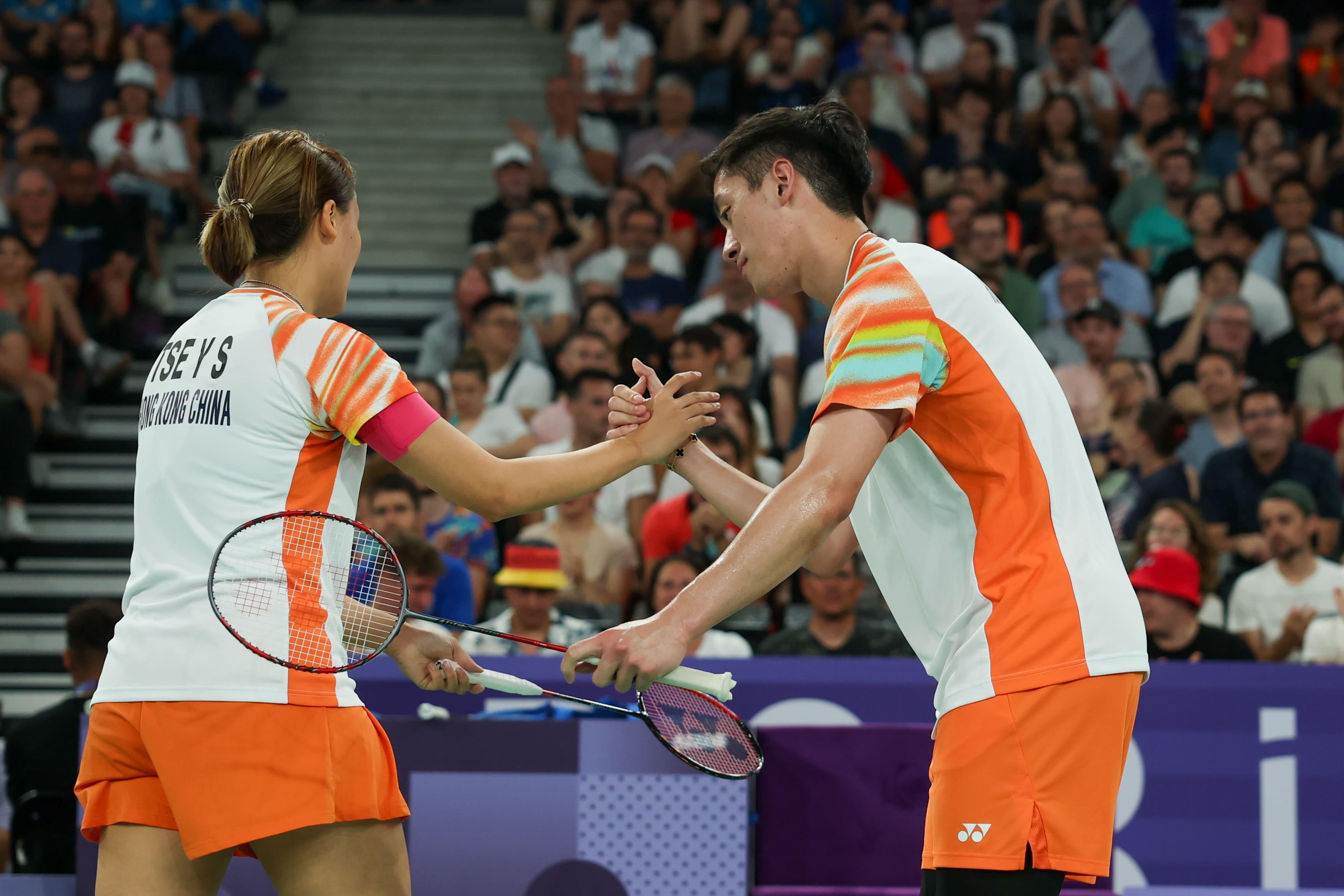 鄧俊文與謝影雪的組合完成今屆奧運。(相片由港協暨奧委會提供)