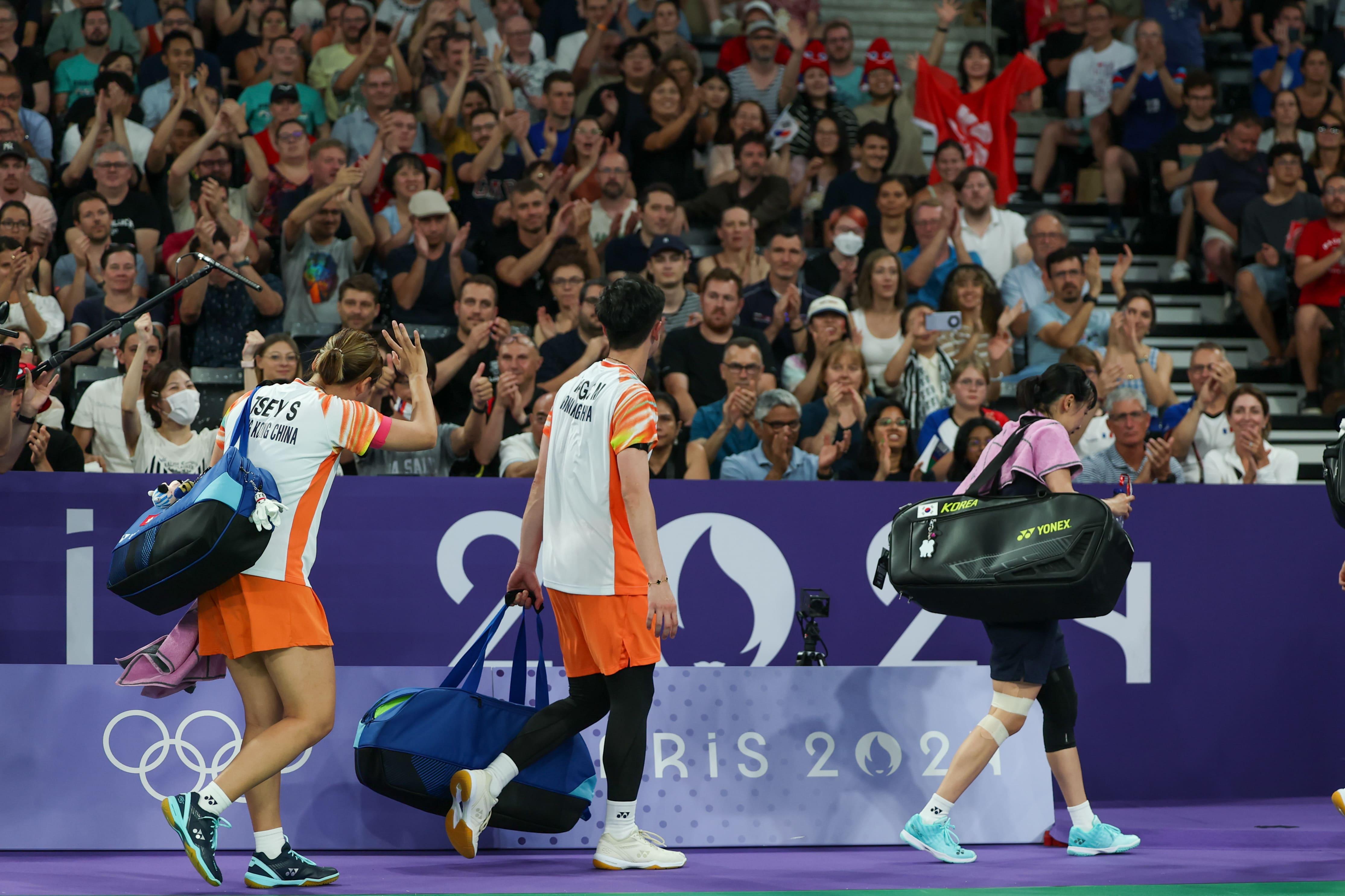 鄧俊文與謝影雪的組合完成今屆奧運。(相片由港協暨奧委會提供)