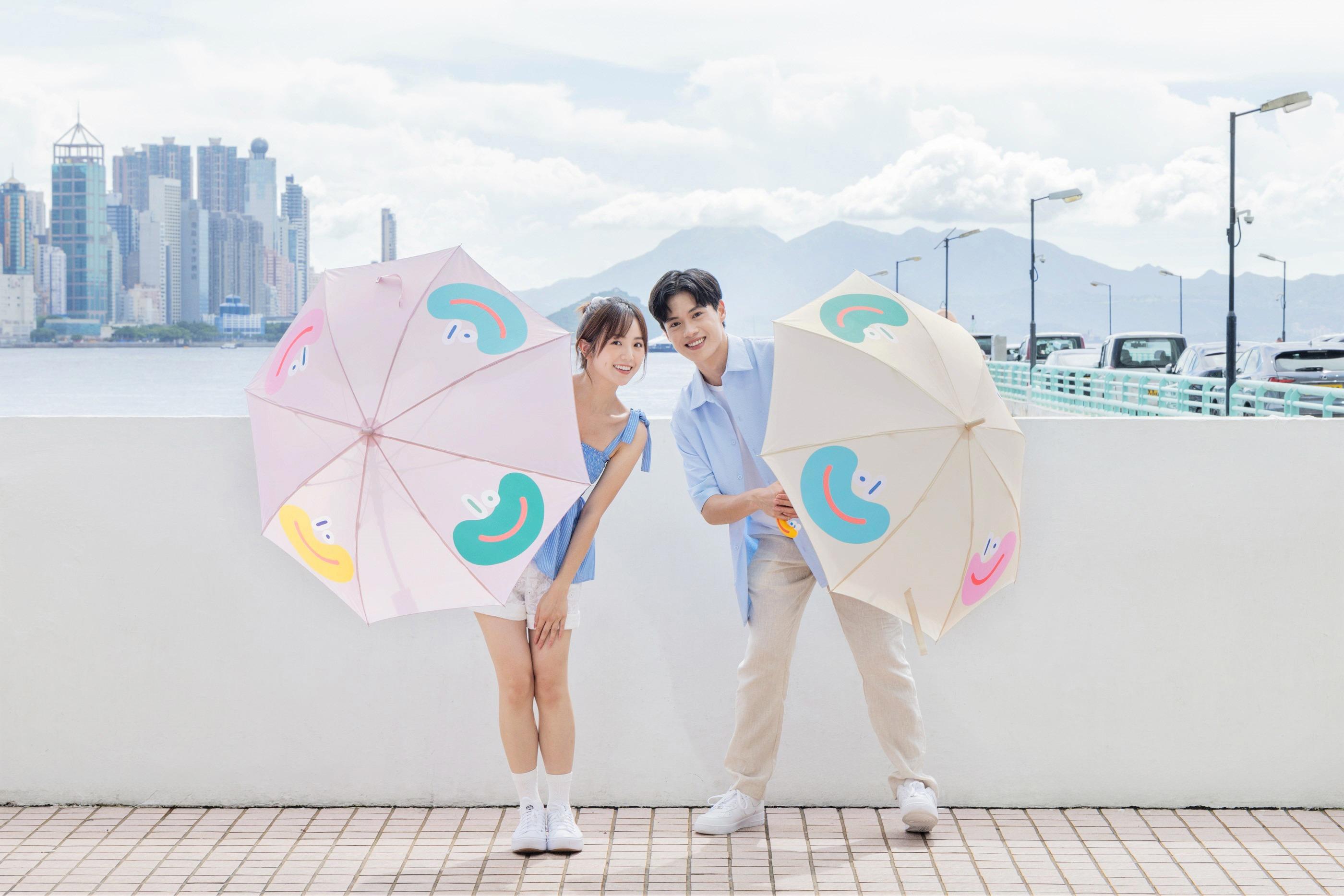 海港城 x LUCAS ZANOTTO 限量版雨傘 立體手把「笑顏」設計+趣怪表情