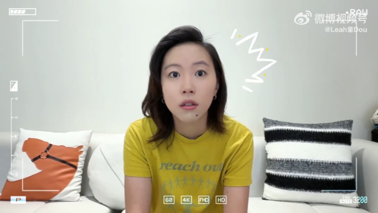 竇靖童拍下影片宣傳,影片開首見到她一度發呆,之後又因為不同狀況而NG,名符其實是「狀況外」。