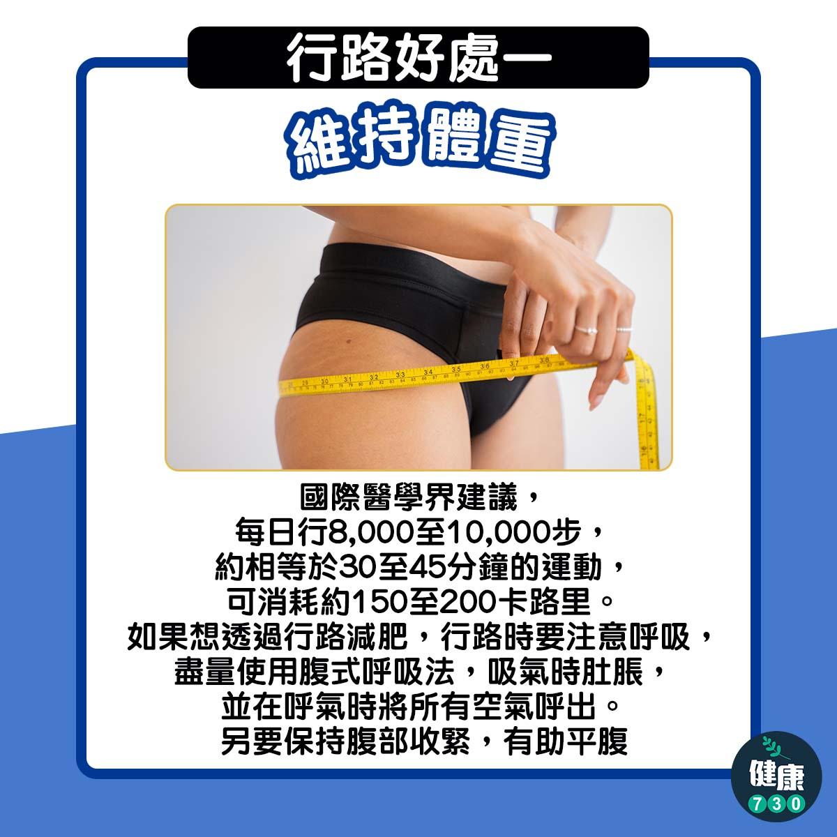 步行的好處|維持體重(am730製圖)