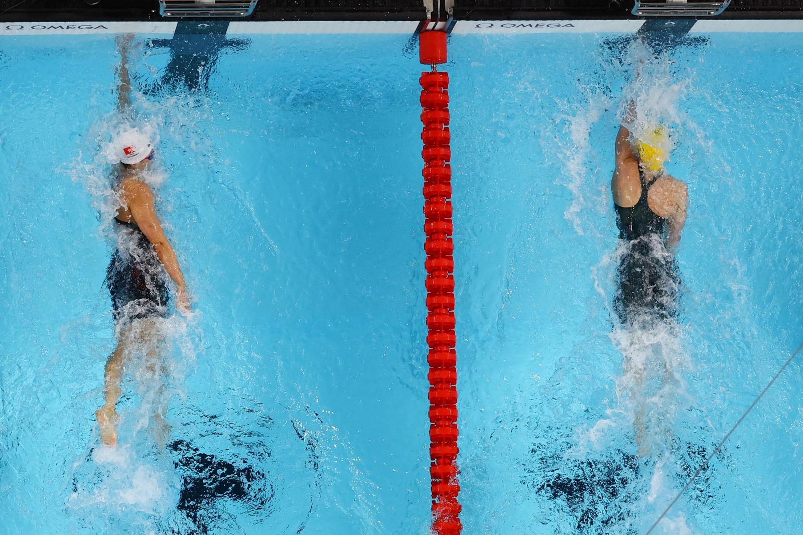 何詩蓓在100米自由泳再奪一面銅牌。(路透社)