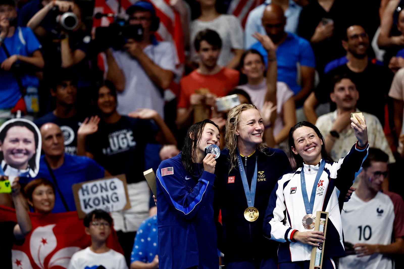 何詩蓓在今屆奧運奪得2面銅牌。(路透社)