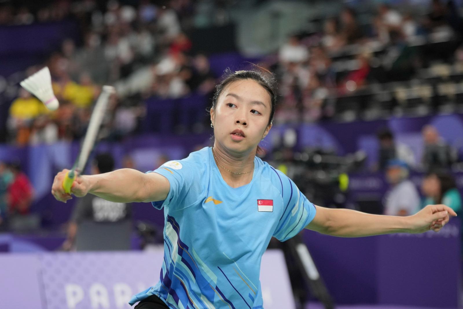 巴黎奧運|新加坡好手楊佳敏在羽毛球女單16強止步。