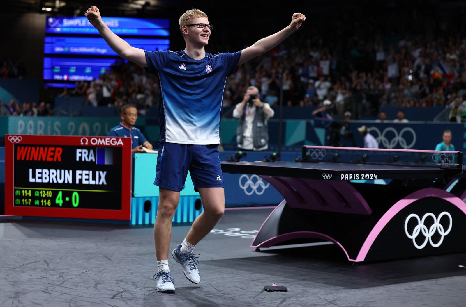 「眼鏡小子」李布隆輕取巴西球手卡達蘭奴而摘銅。