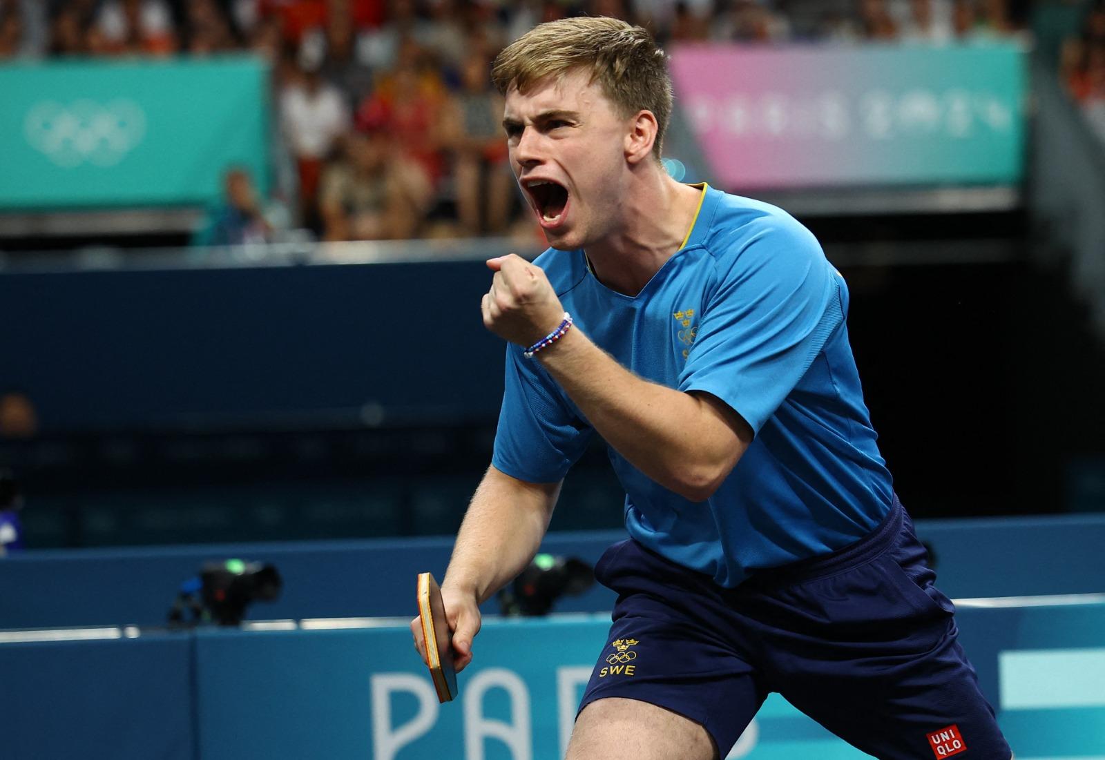 樊振東擊敗瑞典「六角戰士」莫雷加而奪金。