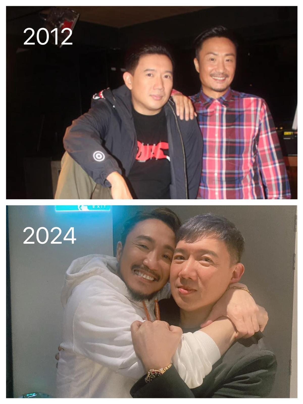 杜汶澤曾於今年3月曾分享與鄭中基相隔12年的合照。