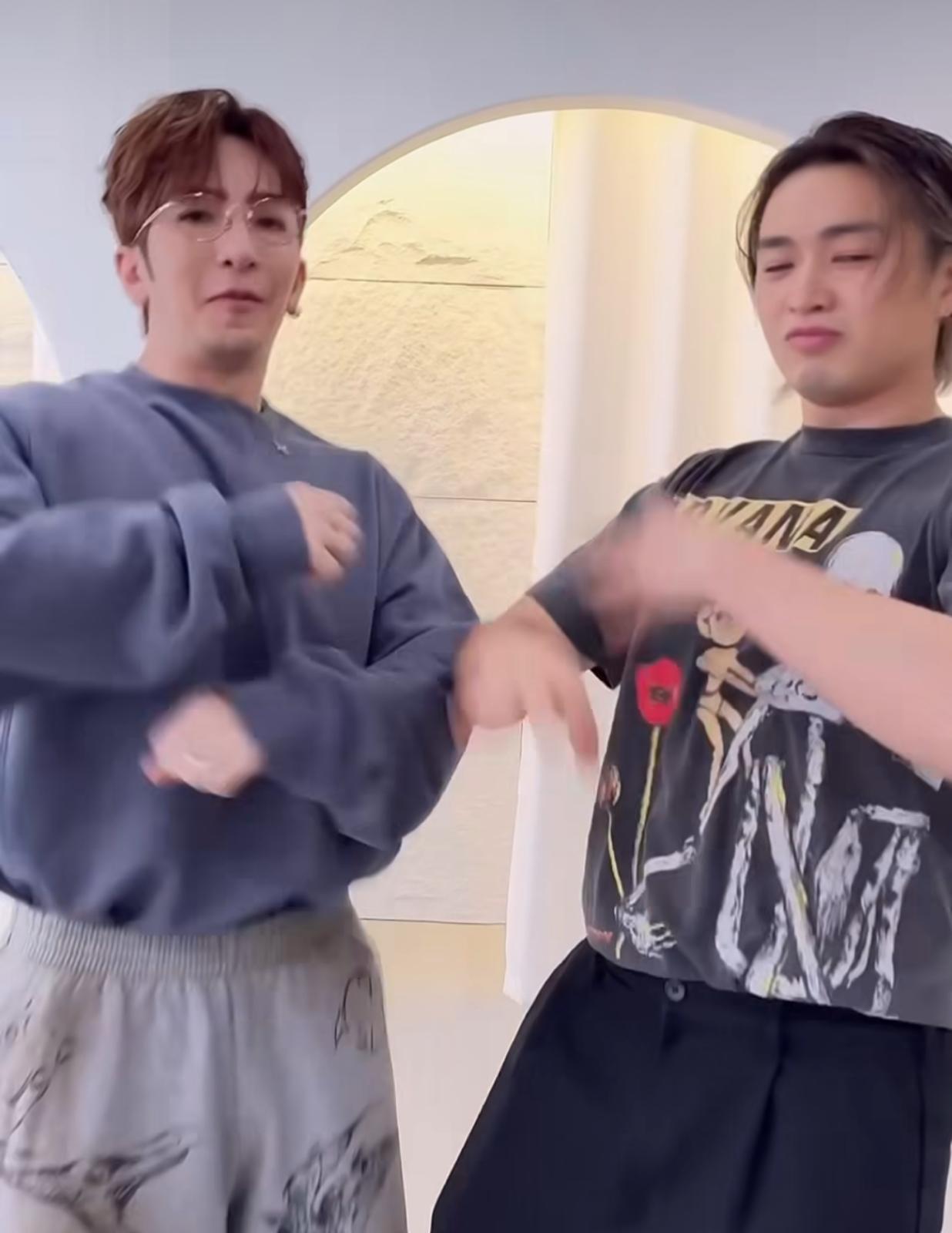 有fans指Anson Lo和Jer「幼稚園雞」舞,跟Chiikawa角色相似。