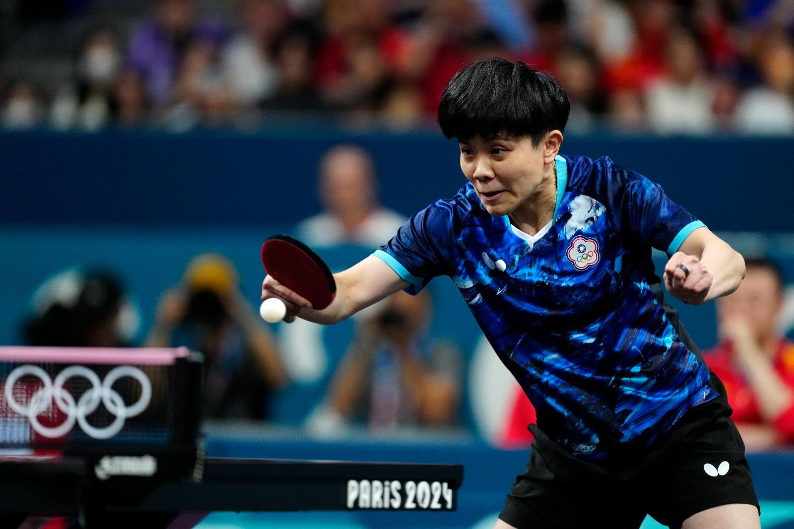 中國直落3場淘汰中華台北,晉身乒乓女團四強。