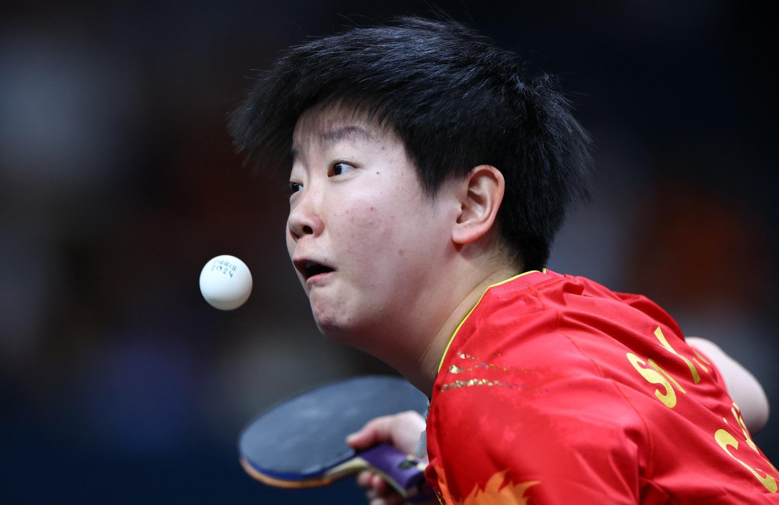 中國直落3場淘汰中華台北,晉身乒乓女團四強。