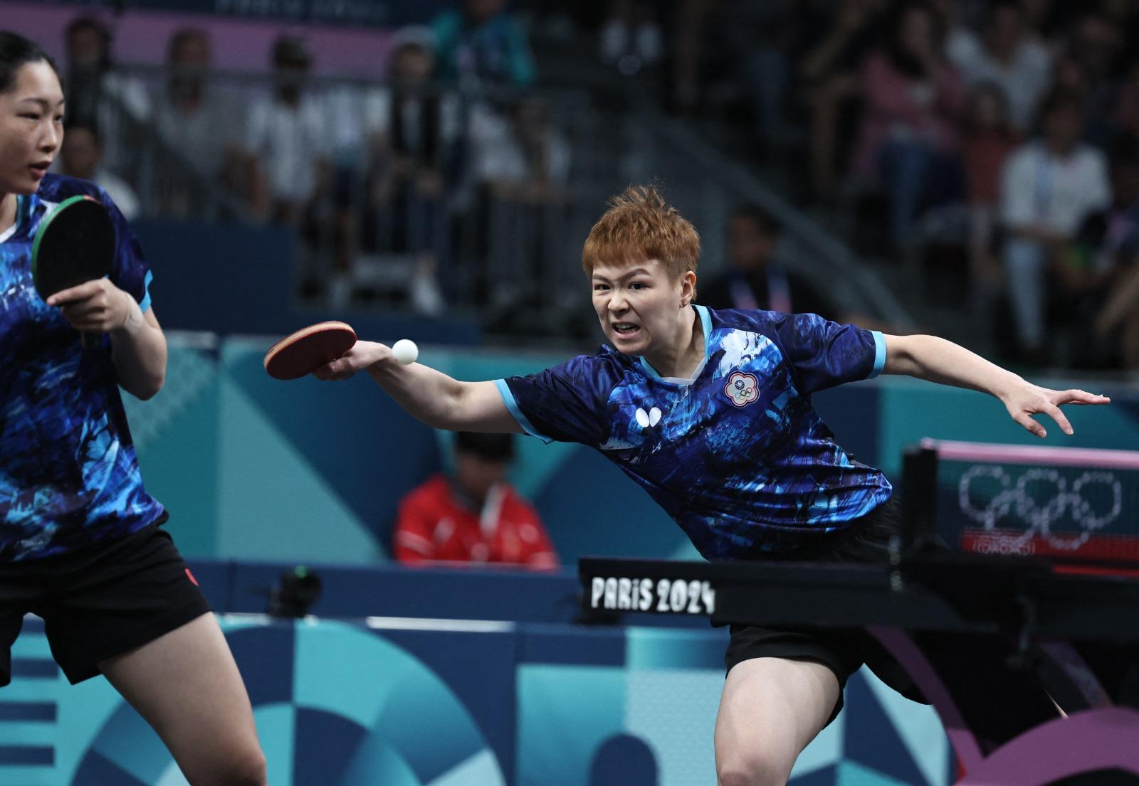 中國直落3場淘汰中華台北,晉身乒乓女團四強。