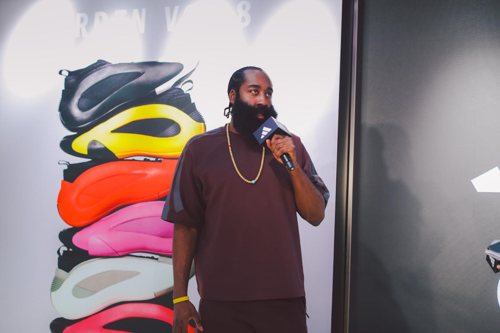 夏登在活動上大談與品牌合作的個人球鞋 Harden 系列的創作心路歷程。