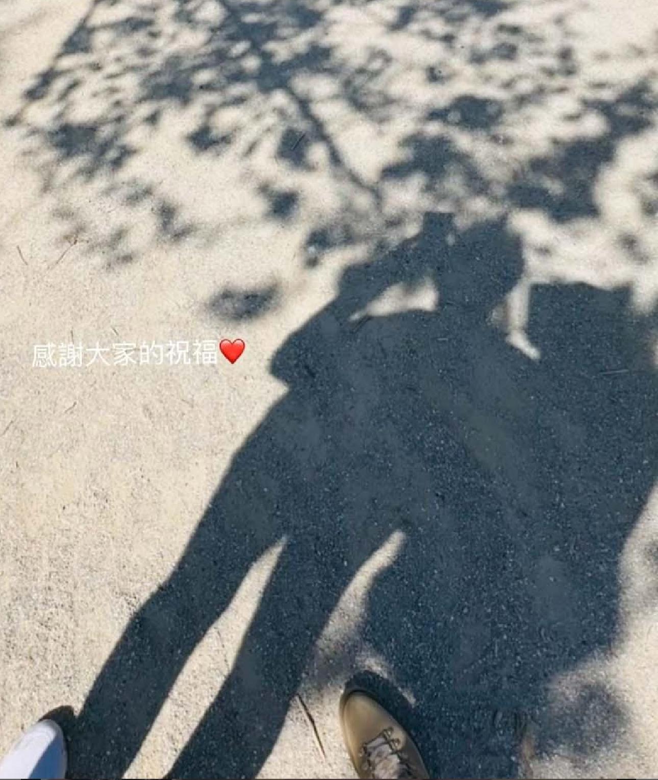 鄧麗欣早前在社交平台公開認愛,並留言︰感謝大家的祝福!