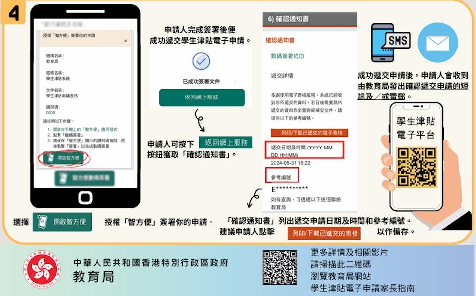 學生津貼2,500元申請程序。(教育局文件截圖)