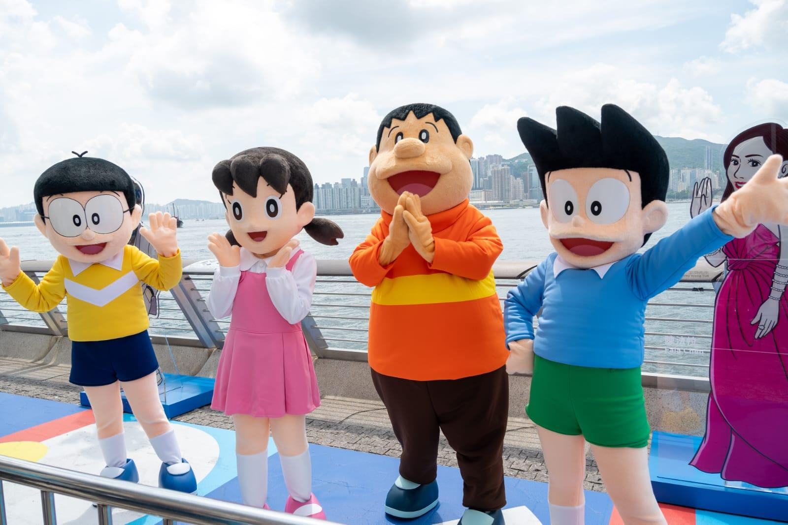 「100%多啦A夢 & FRIENDS」香港巡迴特展免費區最後一天開放。(陳奕釗攝)