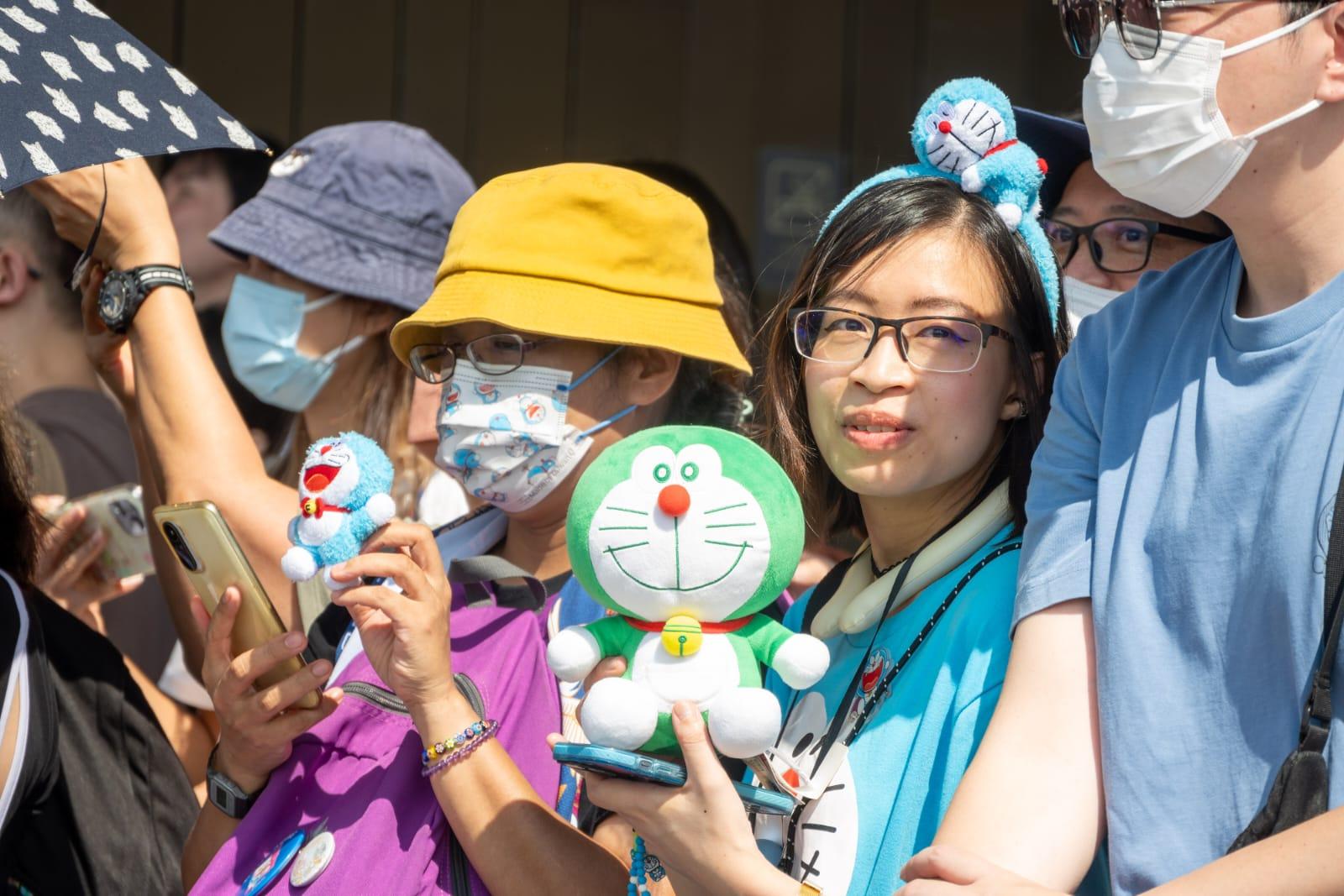 「100%多啦A夢 & FRIENDS」香港巡迴特展免費區最後一天開放。(陳奕釗攝)