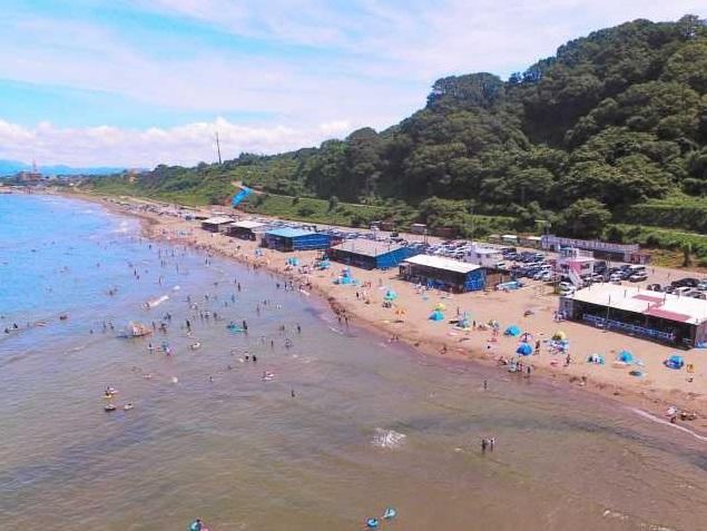 事發的新潟縣上越市直江津海水浴場。(互聯網)