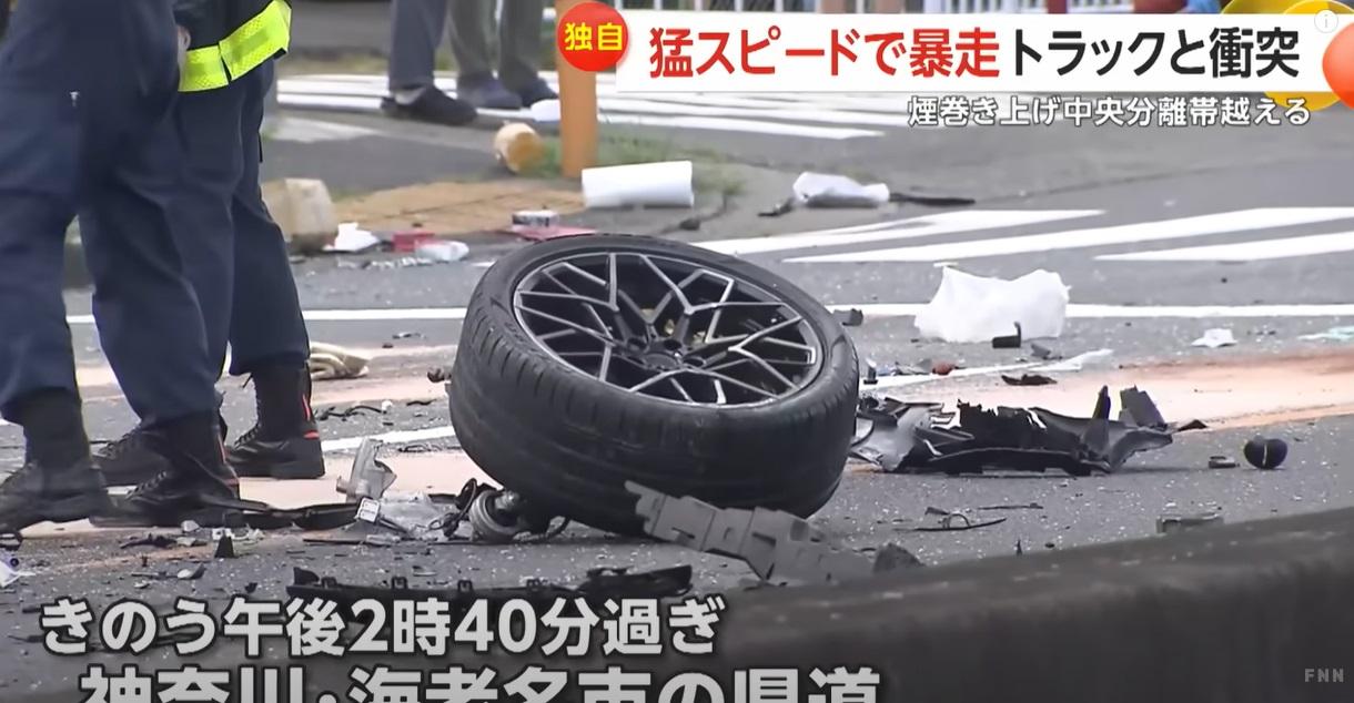 輪胎飛脫。(互聯網)