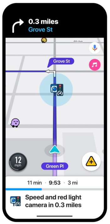 Waze新功能|新增的相機警報可令駕駛者更加小心被影快相。