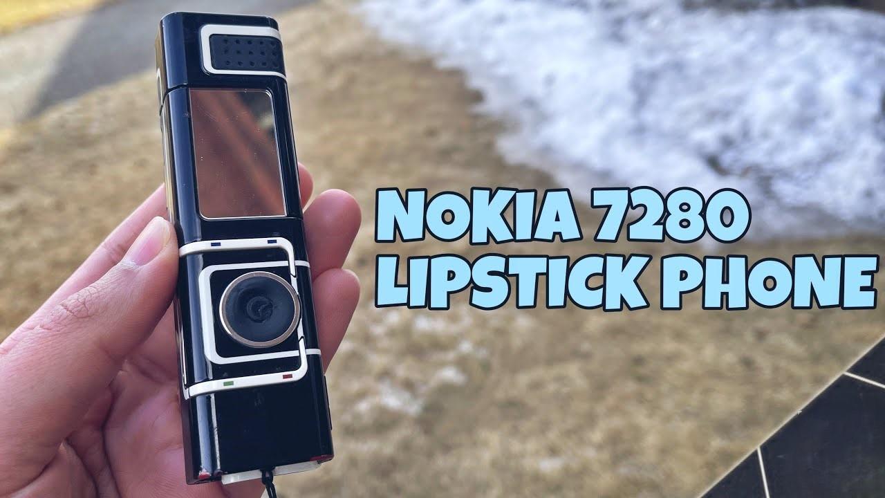 Nokia 7280採用唇膏形狀,當年極為破格。(YouTube截圖)